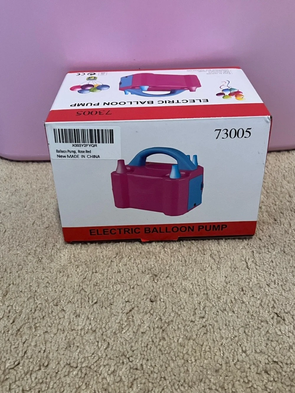 Electric Balloon Pump - Pink and Blue